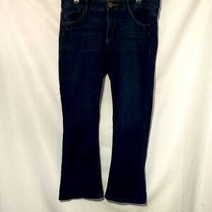 Democracy  Absolution Wo size 14P(Petite) Dark Blue Flare JeansEUC CLEAN
